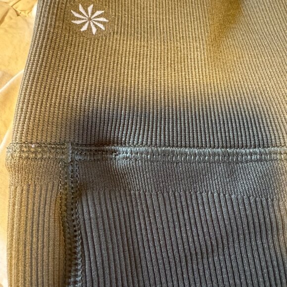 Aurora Seamless Tight Ribbed Leggings Acacia Olive Green - Picture 3 of 5
